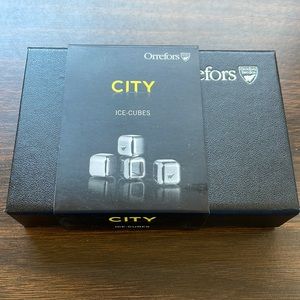 Orrefors Sweden City Ice Cubes Box of 4